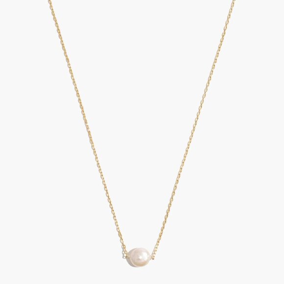 Madewell Coin Freshwater Pearl Pendant Necklace - Picture 1 of 2